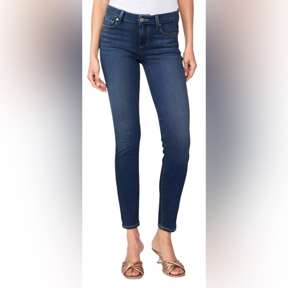PAIGE Verdugo Ankle Skinny Jeans – Dark Blue Wash – Size 26 – Made in USA
